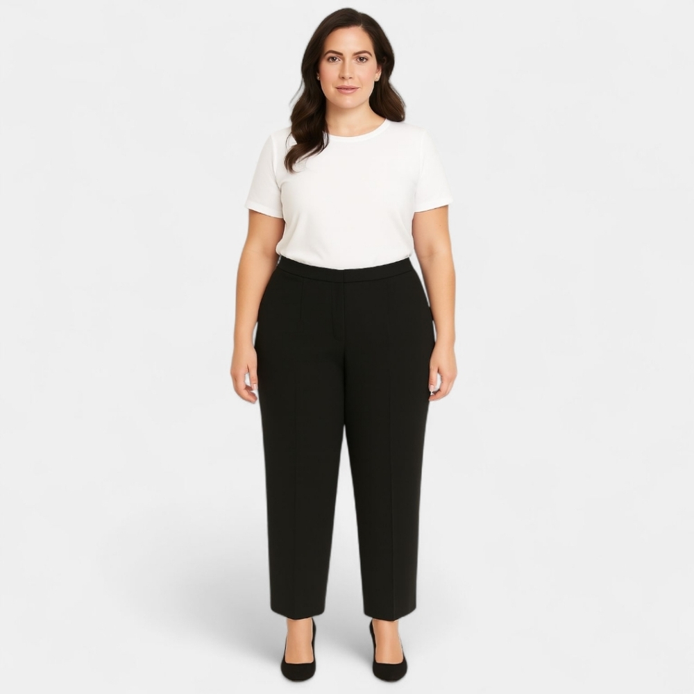Piazza Sempione Wool Straight Leg Cropped Trousers - Women's